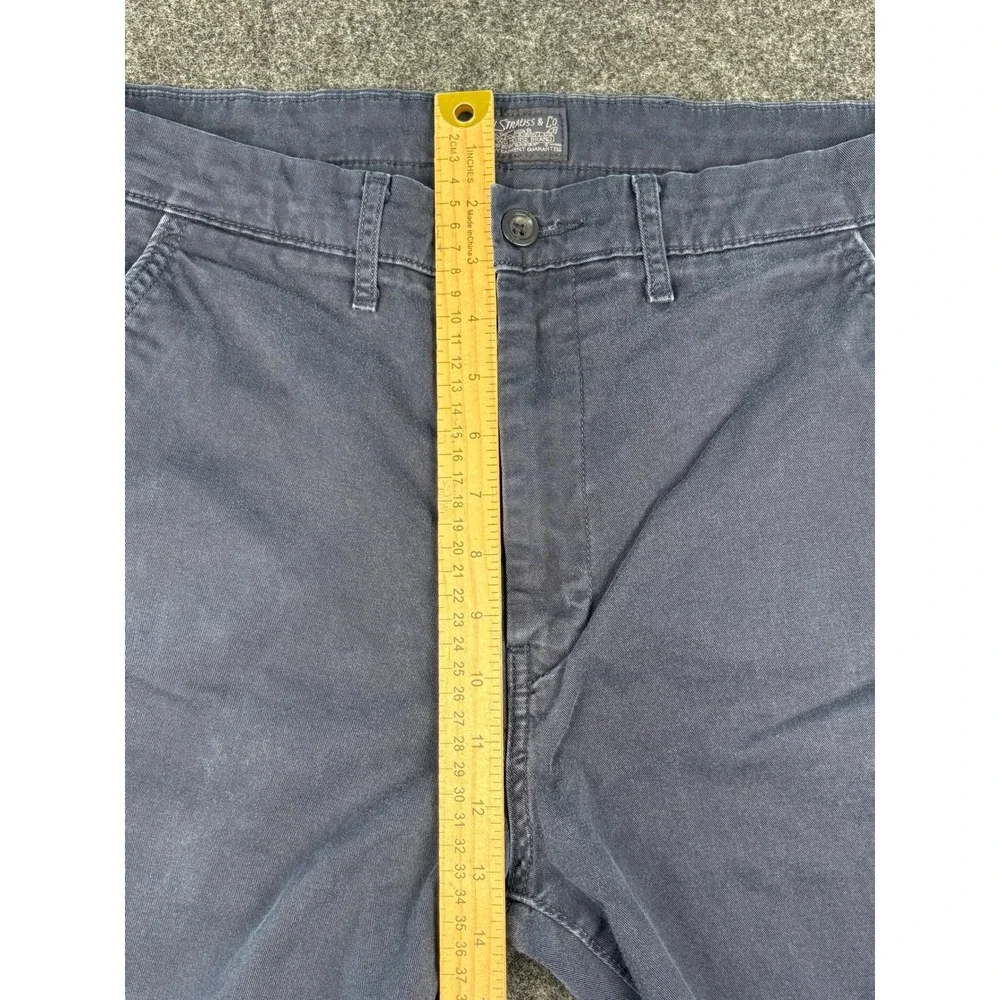 Levis Mens Chino Pants Navy Blue Straight Leg Cotton Twill W34 L34 18201-0037